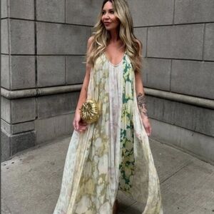 Zara Multicolor Floral Maxi Dress